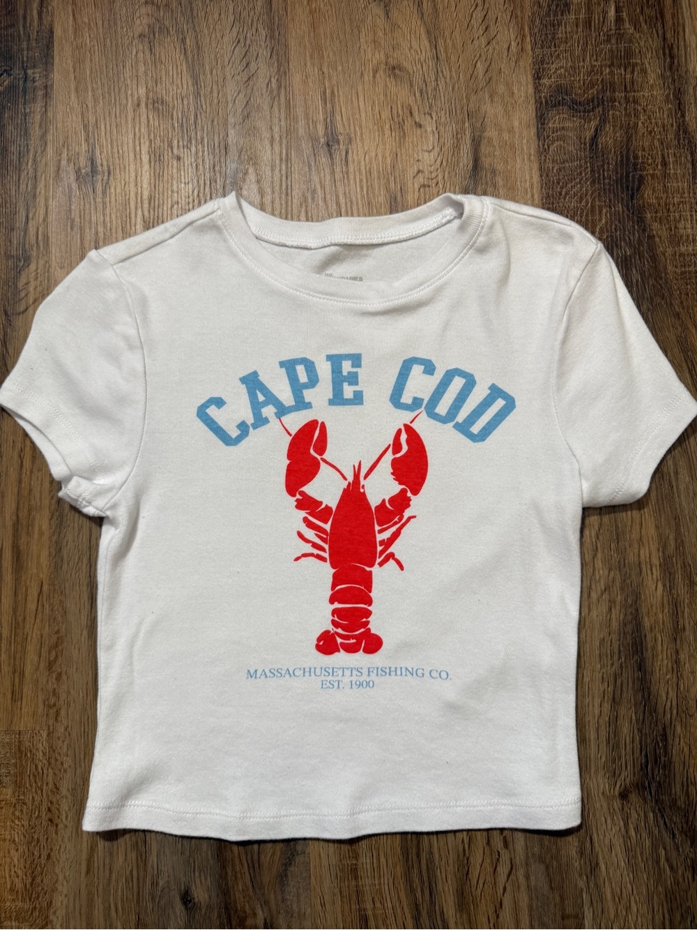 No Boundaries Cape Cod Graphic Tee Women’s Small White NWOT